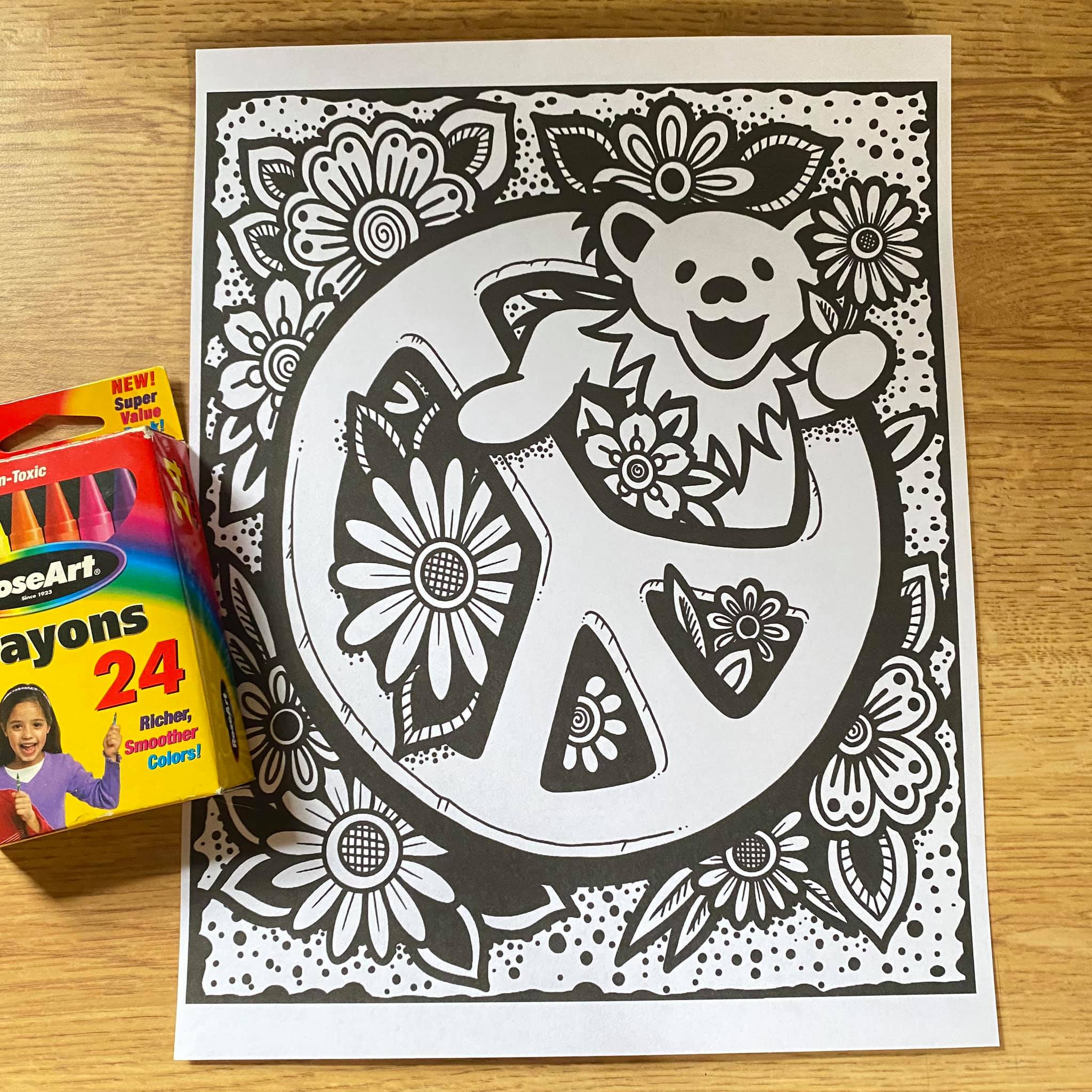 Free download grateful dead coloring page
