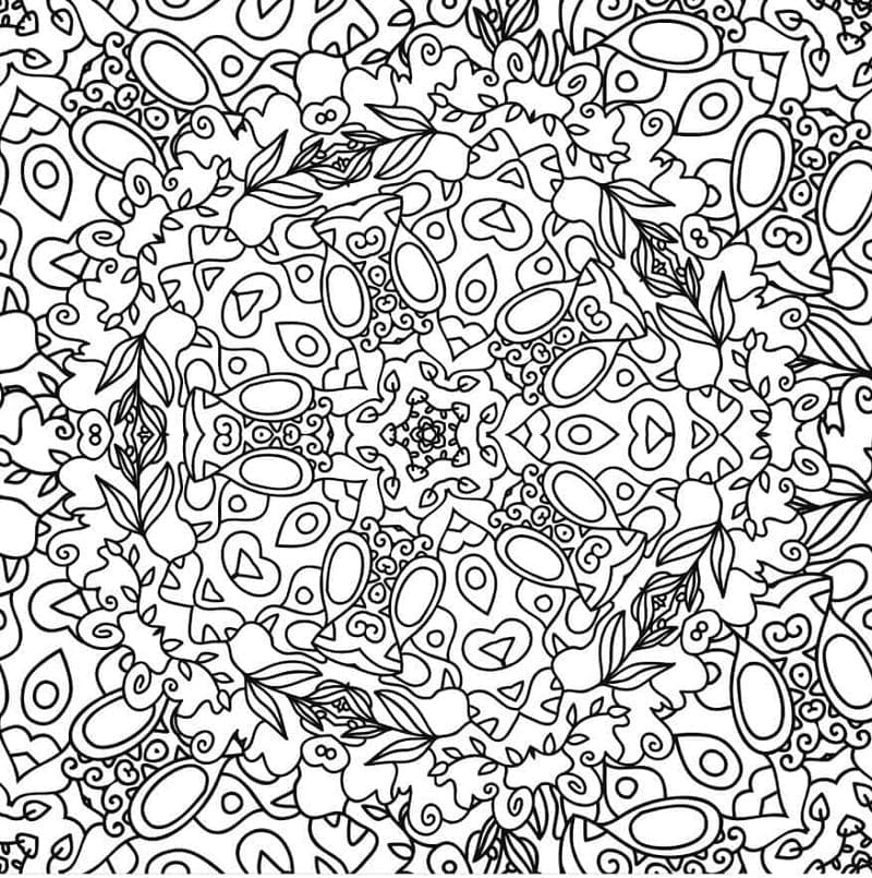 Psychedelic coloring pages