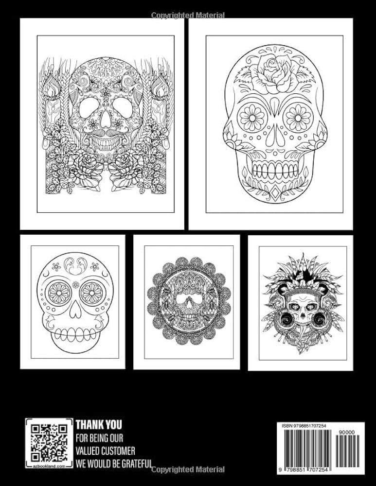 Sugar skull mandala coloring book weird creepy skulls coloring pages with lovely illustrations for all ages relieving stress relaxation an ideal gift for special occasions valencia carys books