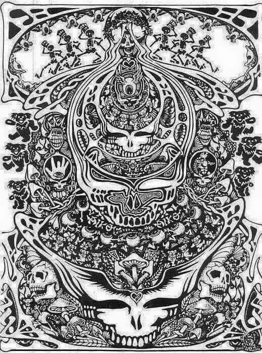 Grateful dead coloring page rcoloringsheet