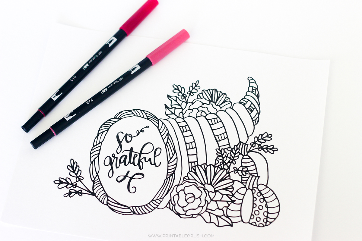 Free printable thanksgiving coloring pages you need