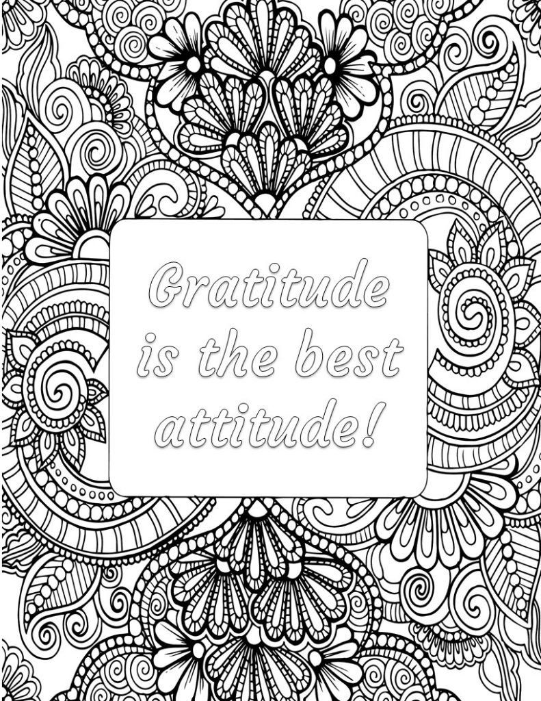 Free printable gratitude coloring pages