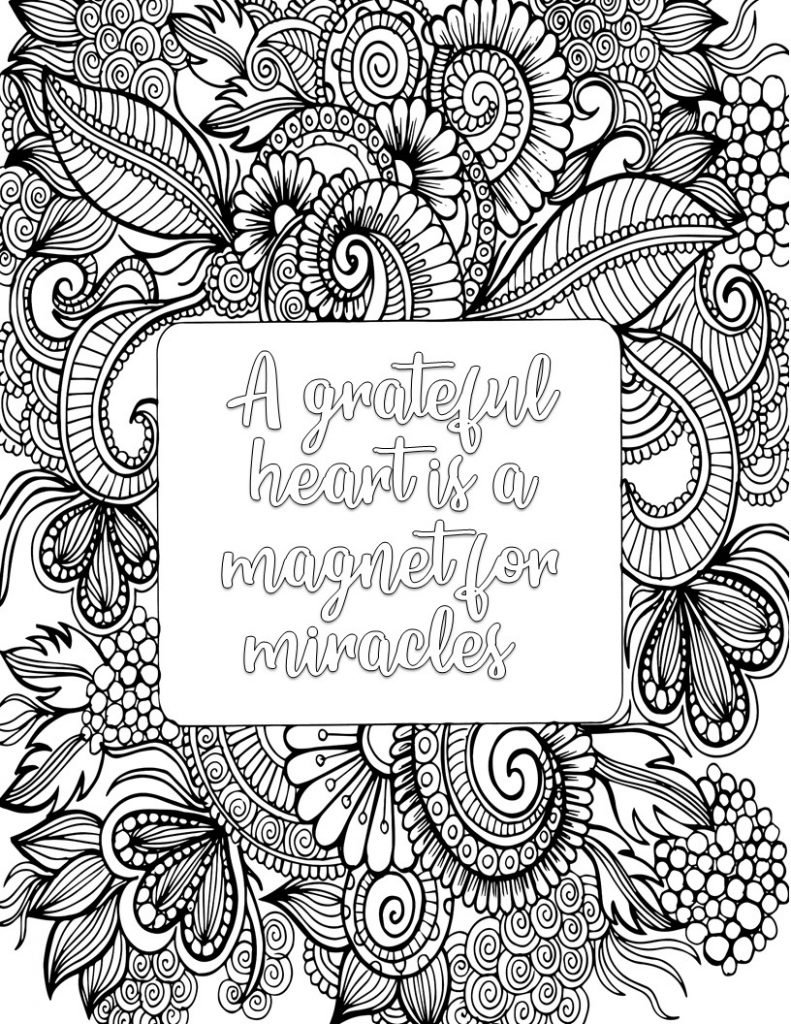 Free printable gratitude coloring pages