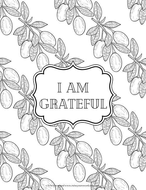 Printable gratitude coloring pages