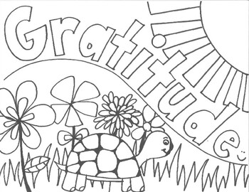 Gratitude character coloring page by katie richardson tpt