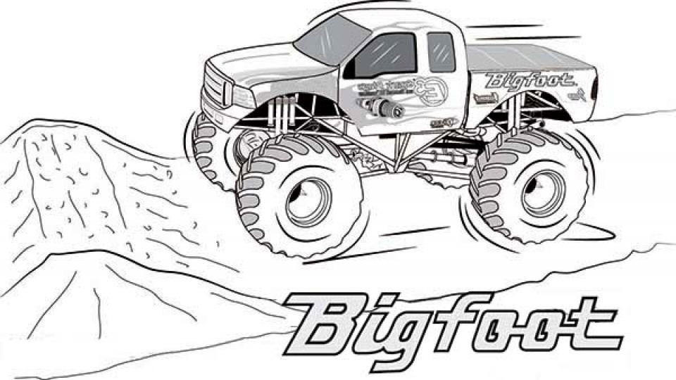 Free printable monster truck coloring pages