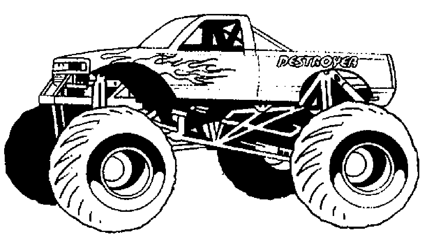 Monster truck coloring pages