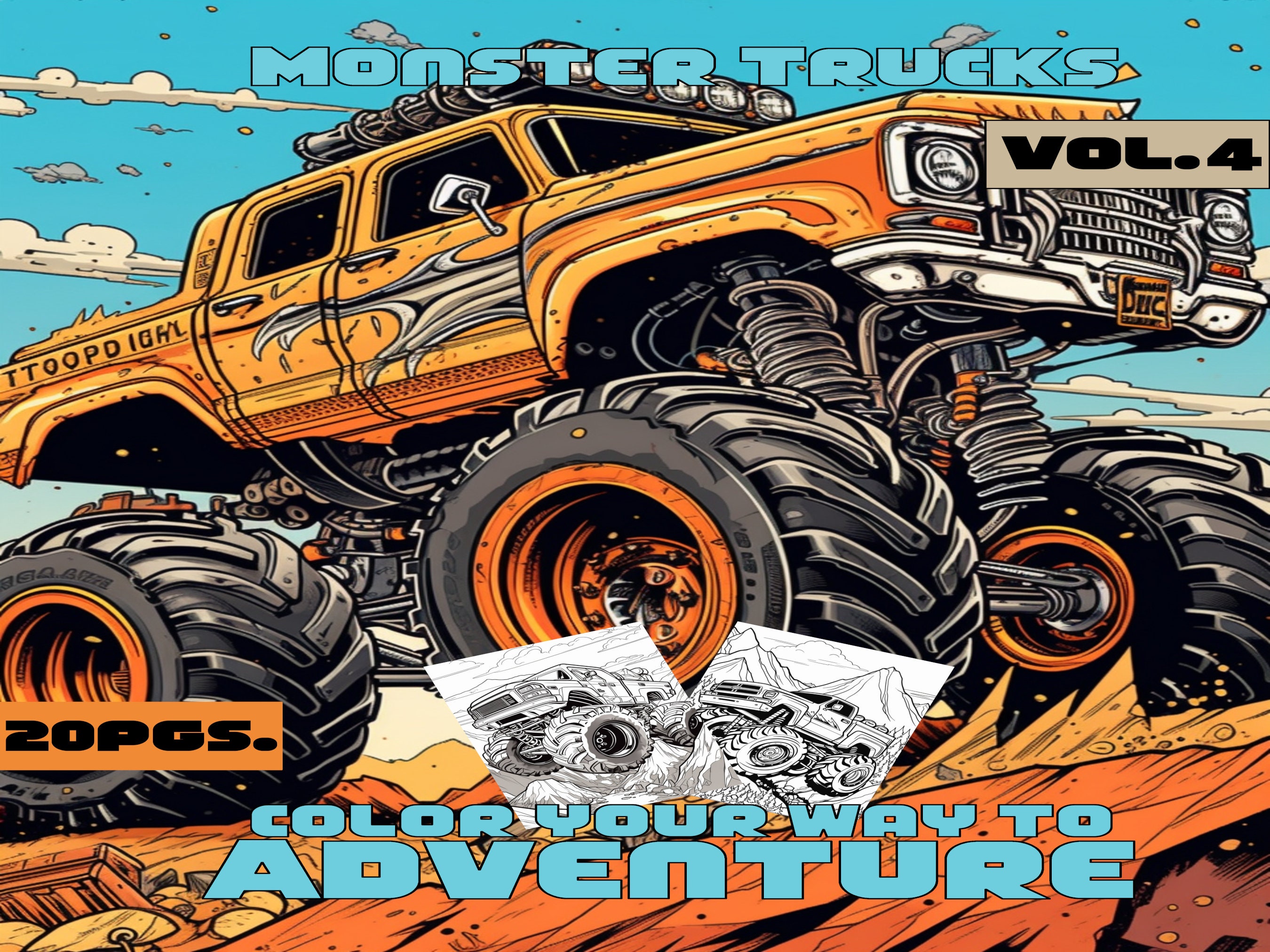 Big wheels coloring monster trucks truck coloring x trucks grave digger big foot coloring color trucks printable trucks