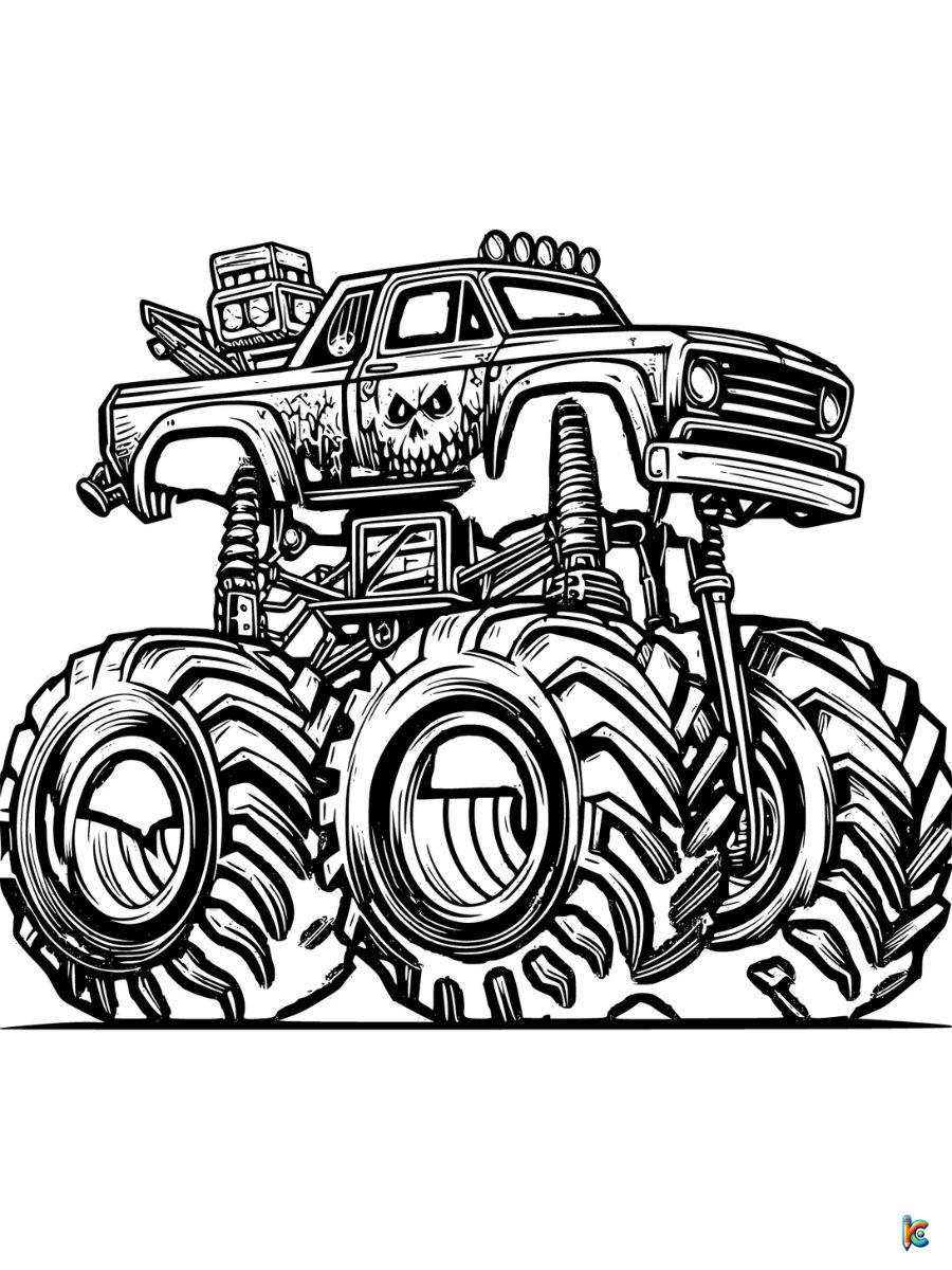 Monster truck coloring pages â