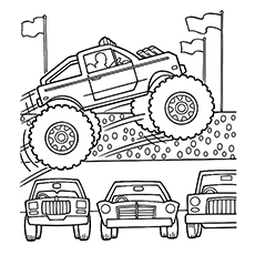 Wonderful monster truck coloring pages for toddlers