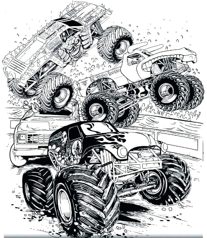 Monster truck coloring pages pdf