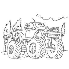 Wonderful monster truck coloring pages for toddlers