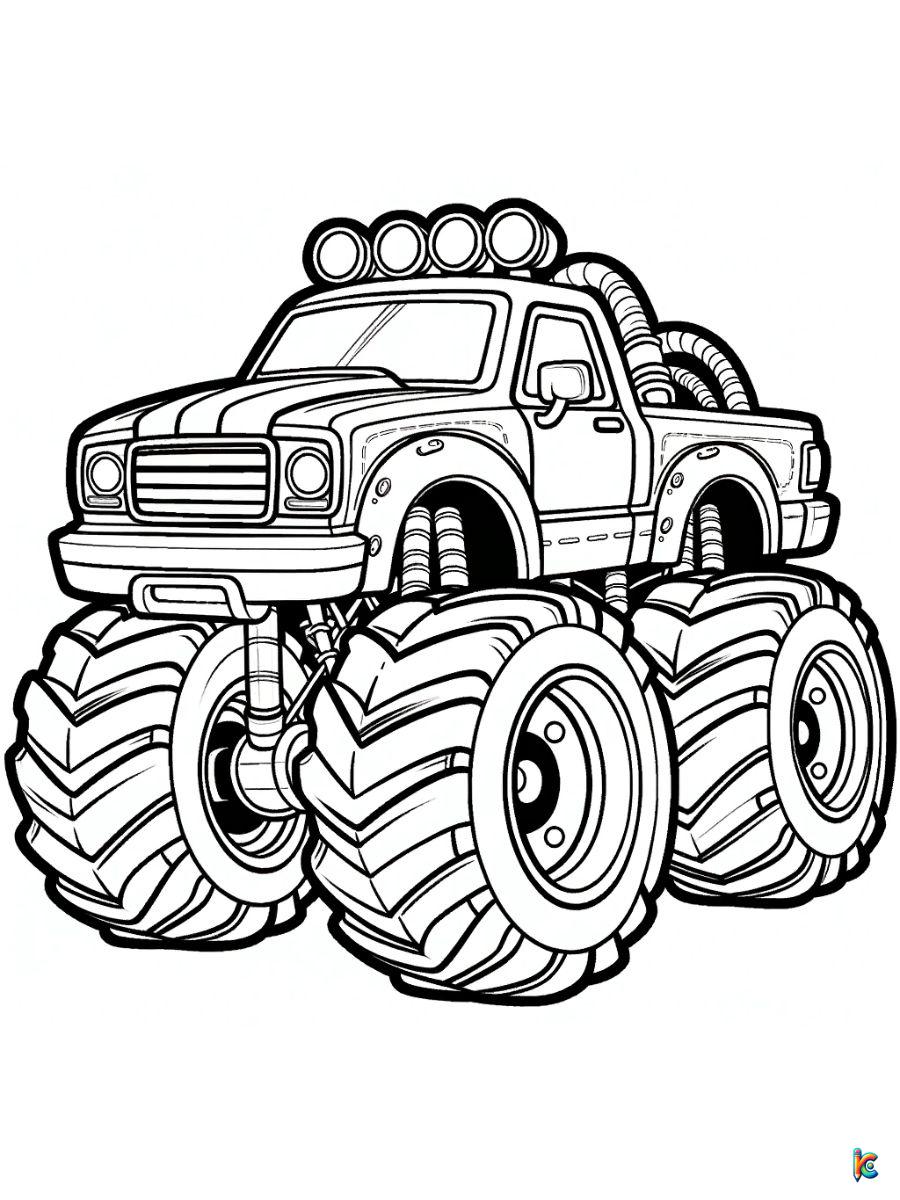 Monster truck coloring pages â