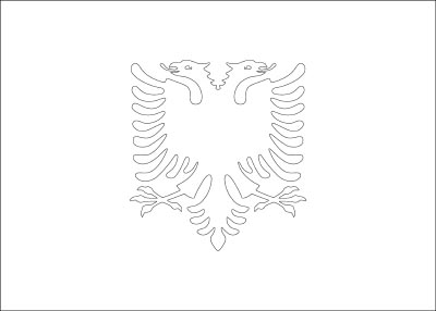 Coloring page for the flag of albania