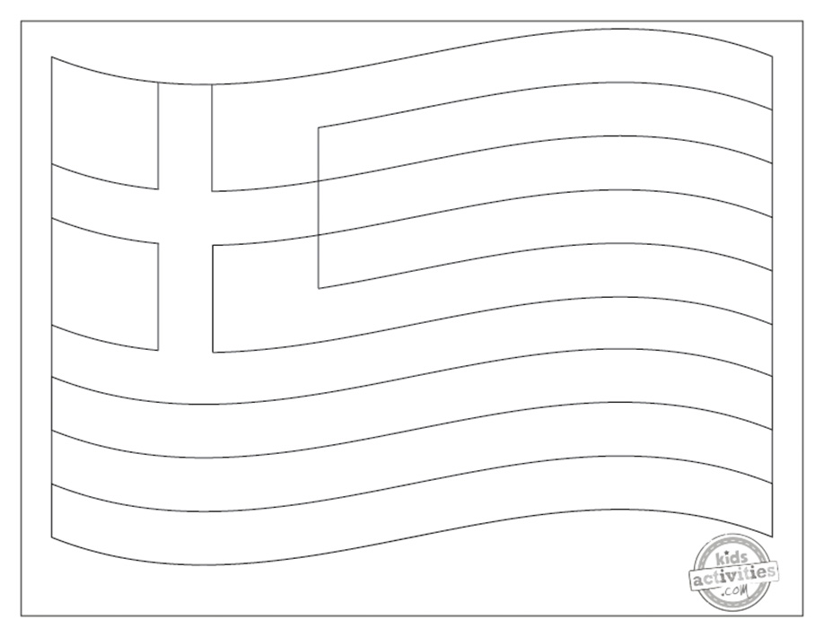 Free printable greek flag coloring sheets kids activities blog