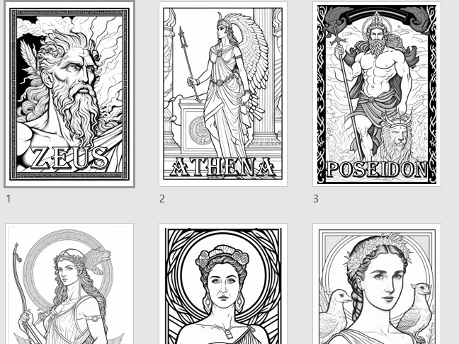 Ancient greek greece gods colouring coloring pages sheets mindfulness a printable zeus ares teaching resources