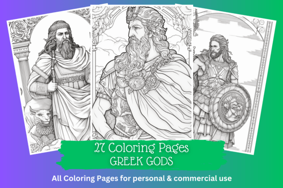 Greek gods coloring pages for adults