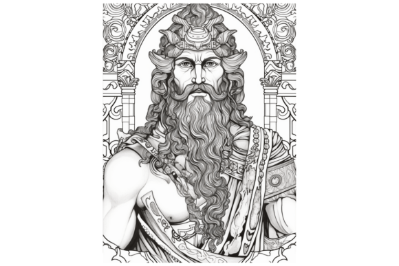 Greek gods coloring pages for adults