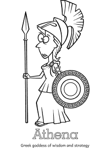 Greek mythology goddesses and female characters coloring pages