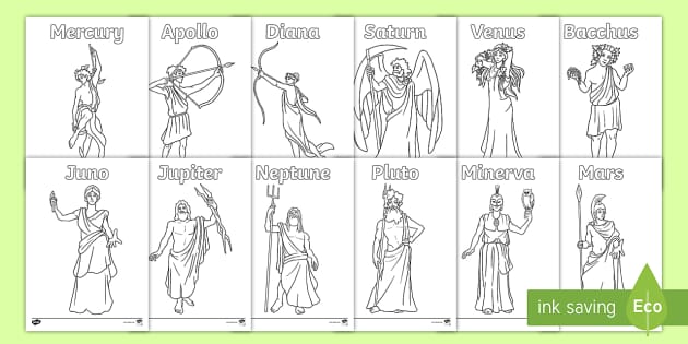 Louring pictures of roman gods saturn jupiter and more