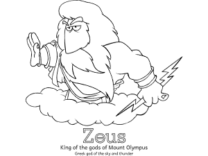 Greek mythology gods and male characters coloring pages