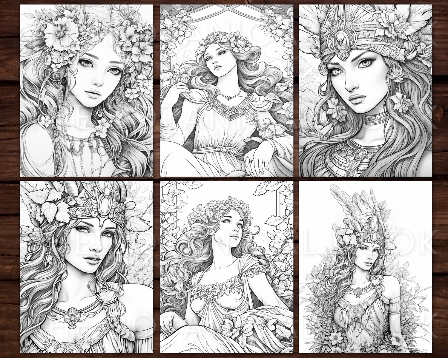 Greek goddess coloring page adults kids