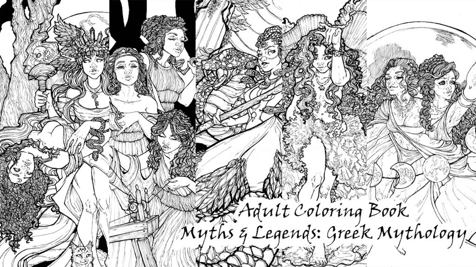 Greek mythology adult coloring book by sarah the artist â