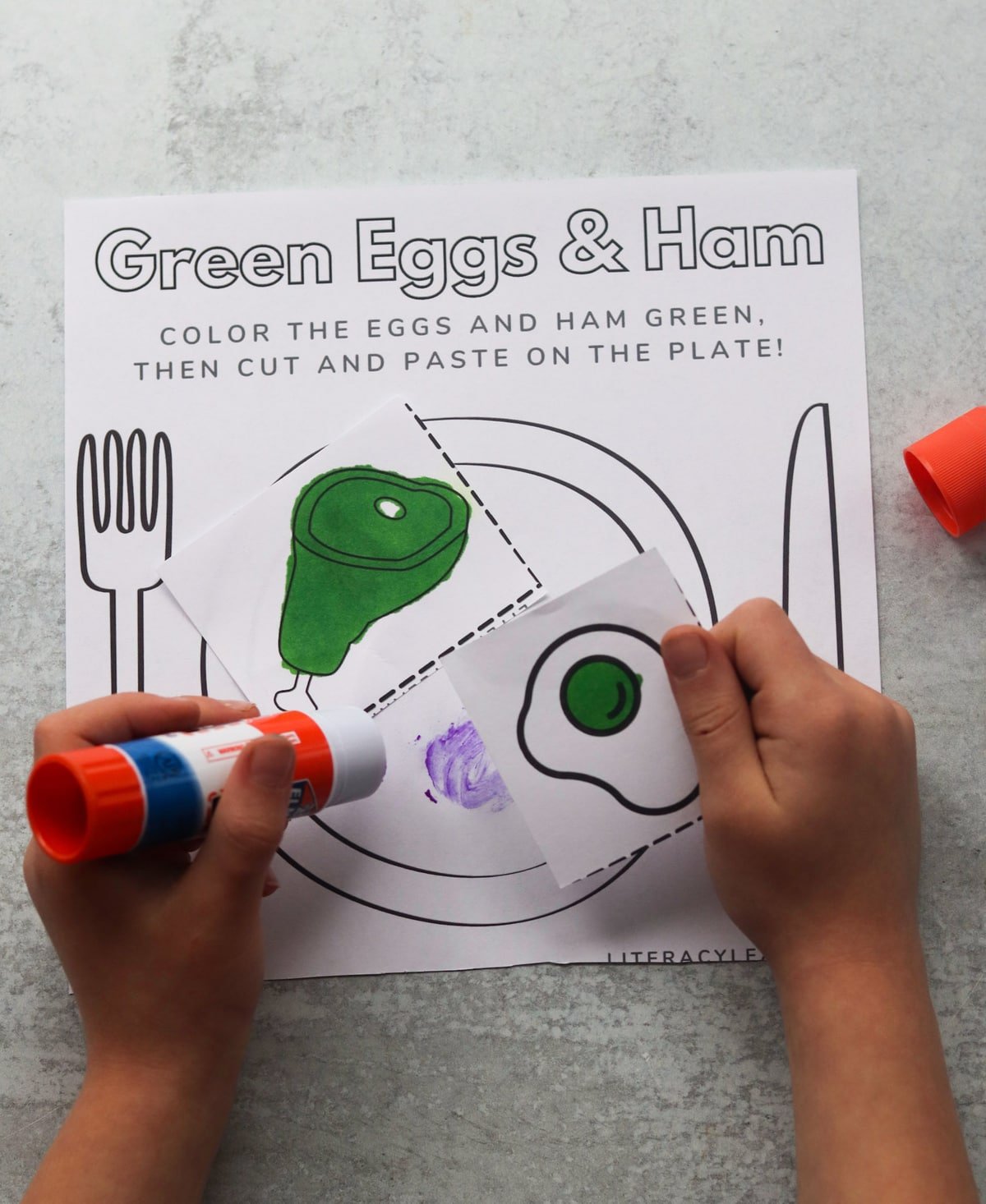 Green eggs ham printable worksheet