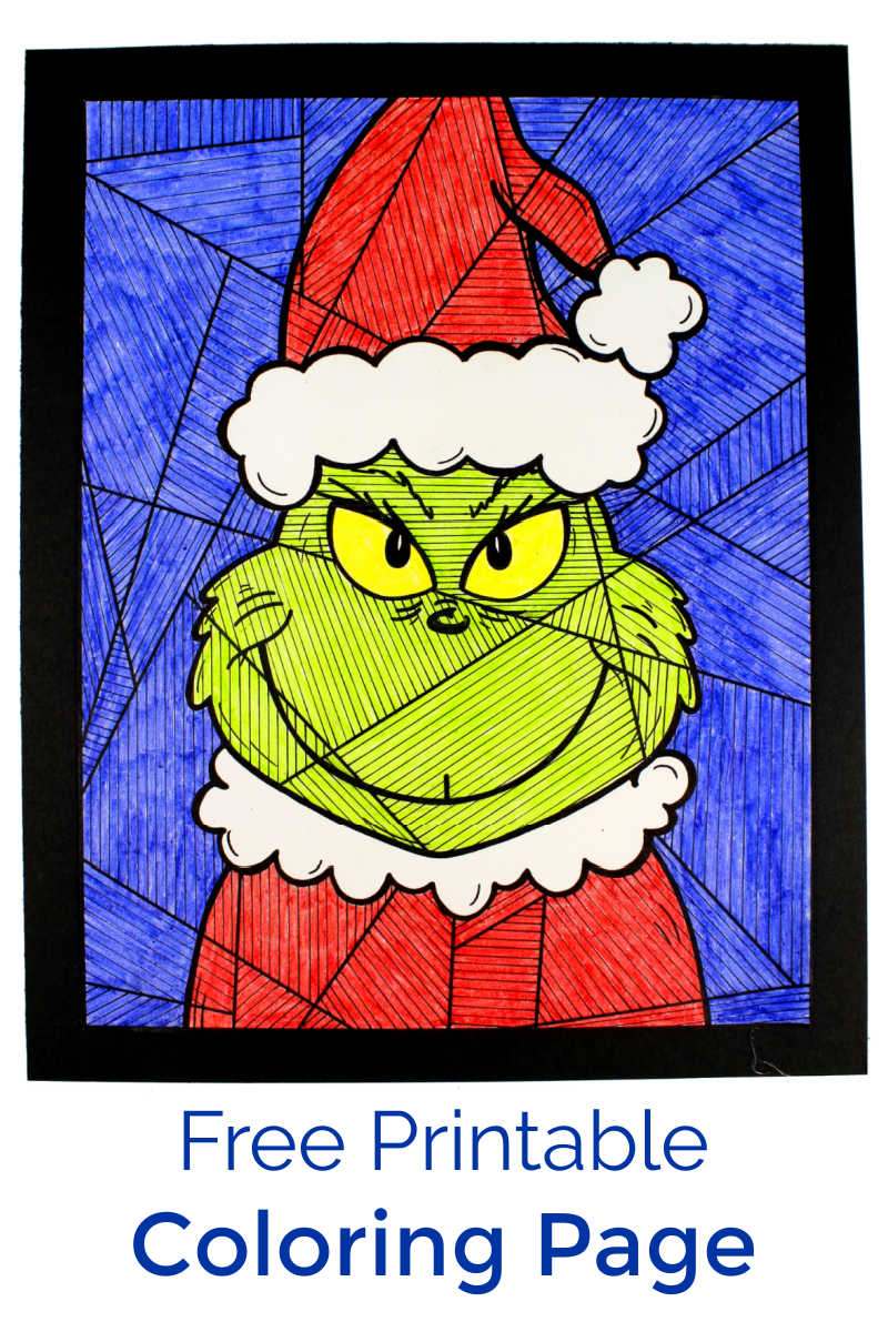 Free printable the grinch coloring page