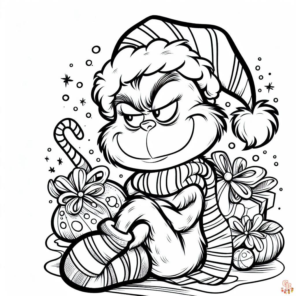 Free grinch christmas coloring pages printable