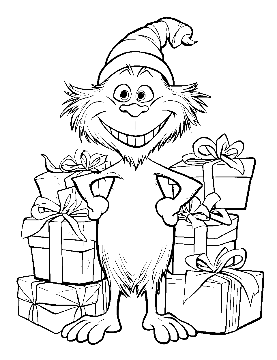 Grinch coloring pages free printable sheets