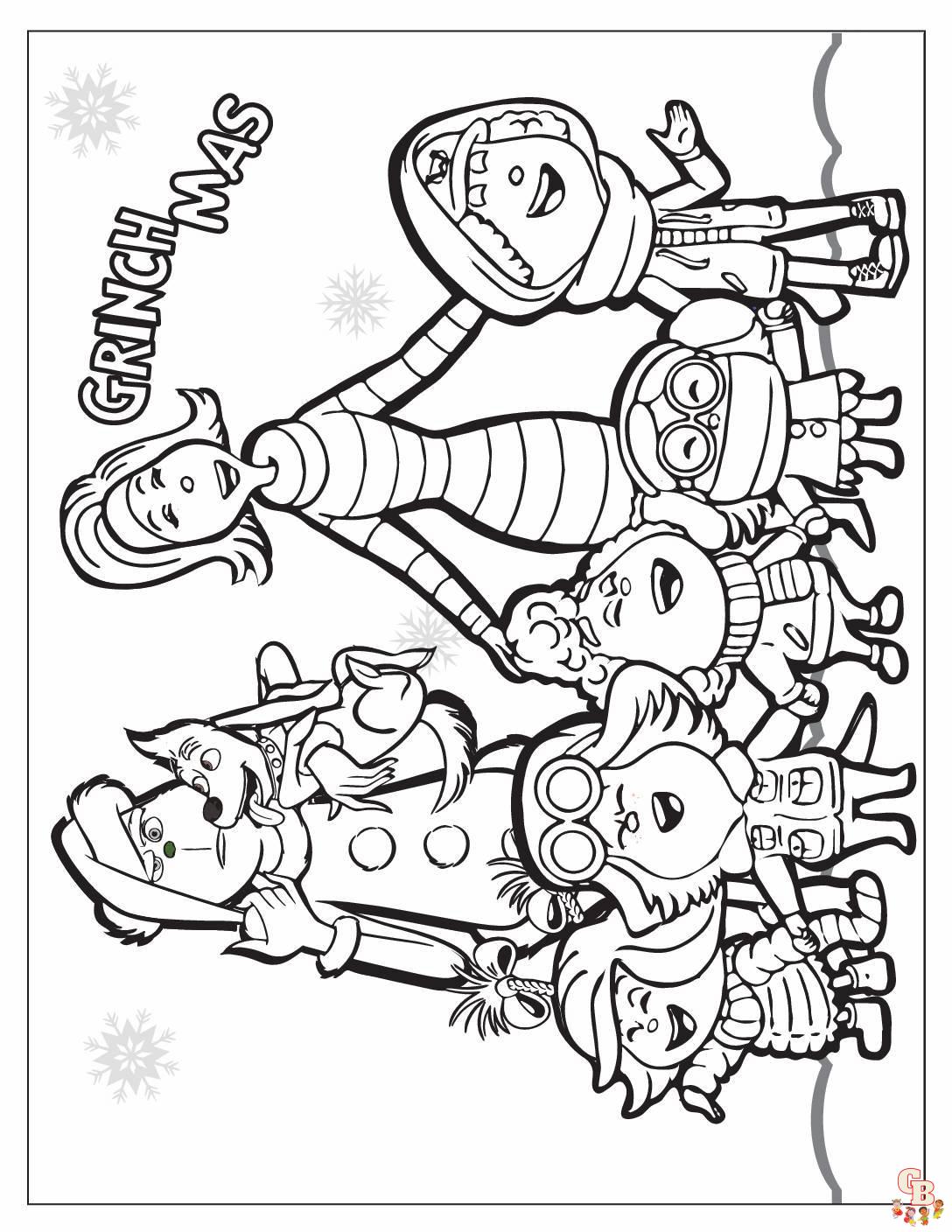 Free grinch christmas coloring pages printable