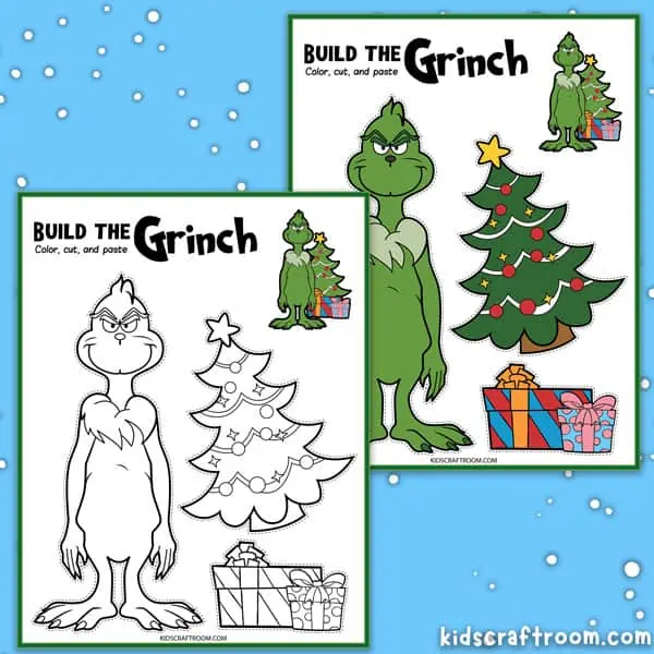 Build the grinch coloring pages free printable