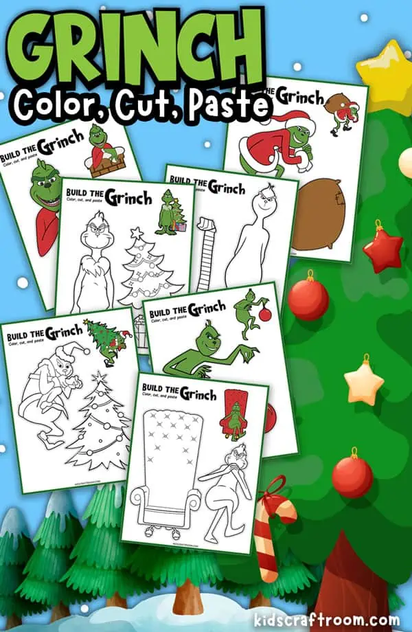 Build the grinch coloring pages free printable