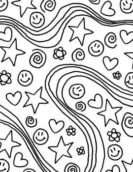 Free groovy coloring page