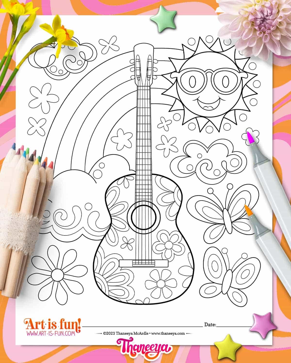 Super groovy coloring pages by thaneeya mcardle