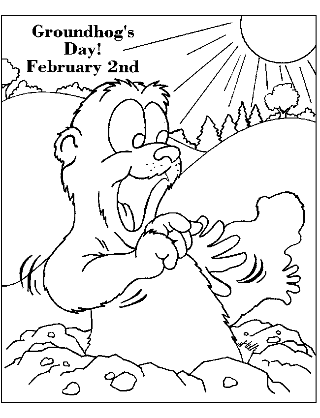 Groundhog coloring pages printable for free download