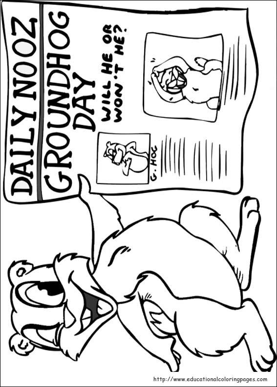 Groundhog day coloring pages