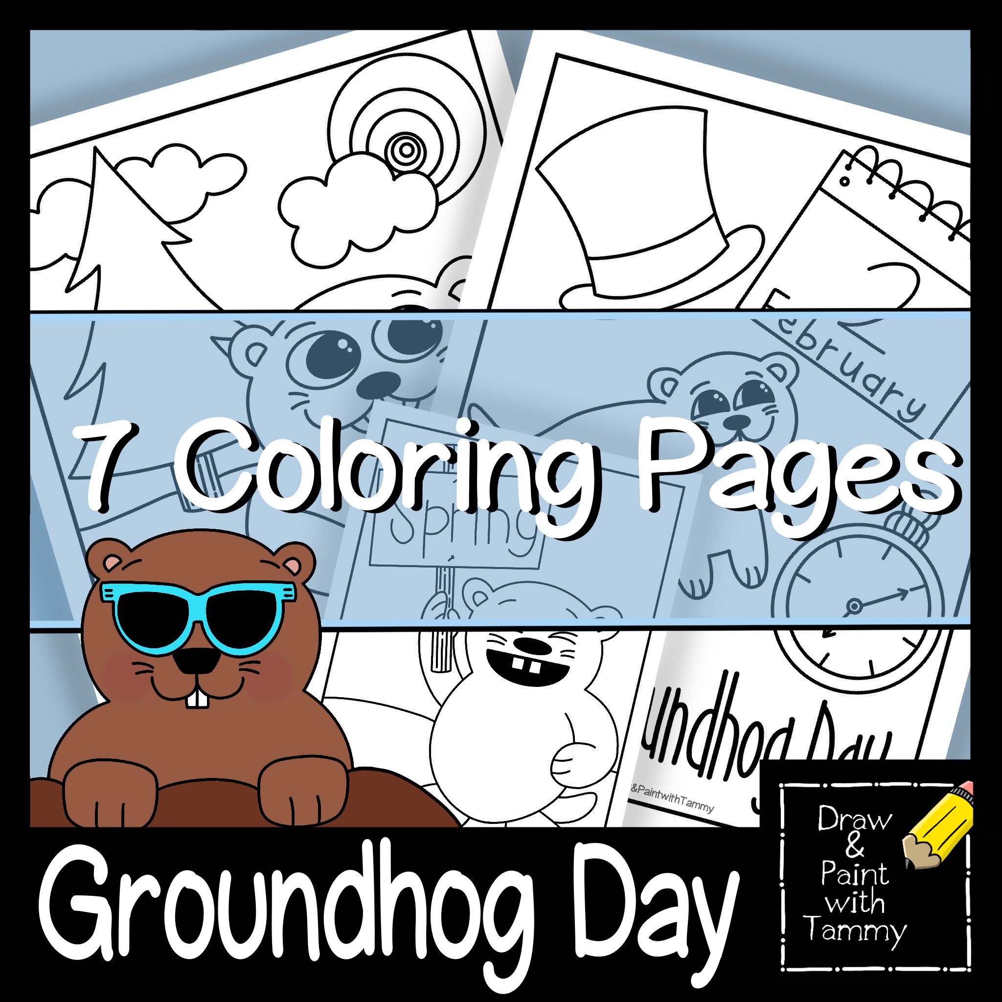 Groundhog day theme february printable coloring pages made by teachers