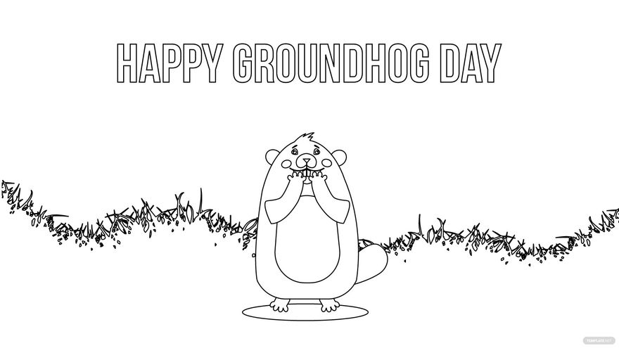 Free groundhog day drawing background