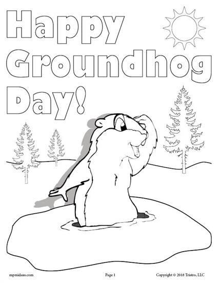 Printable groundhog day coloring page happy groundhog day groundhog day activities groundhog day