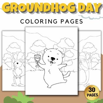 Printable groundhog day coloring pages sheets