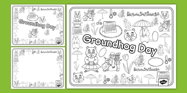 Lets doodle groundhog day coloring sheets teacher made