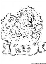 Groundhog day coloring pages on coloring