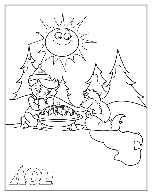 Groundhog day coloring page for kids