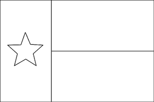 Texas state flag coloring page