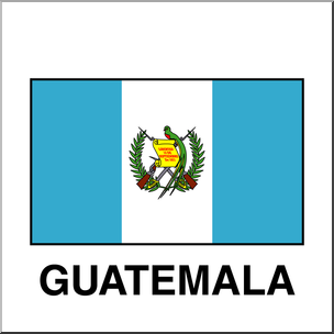 Clip art flags guatemala color i