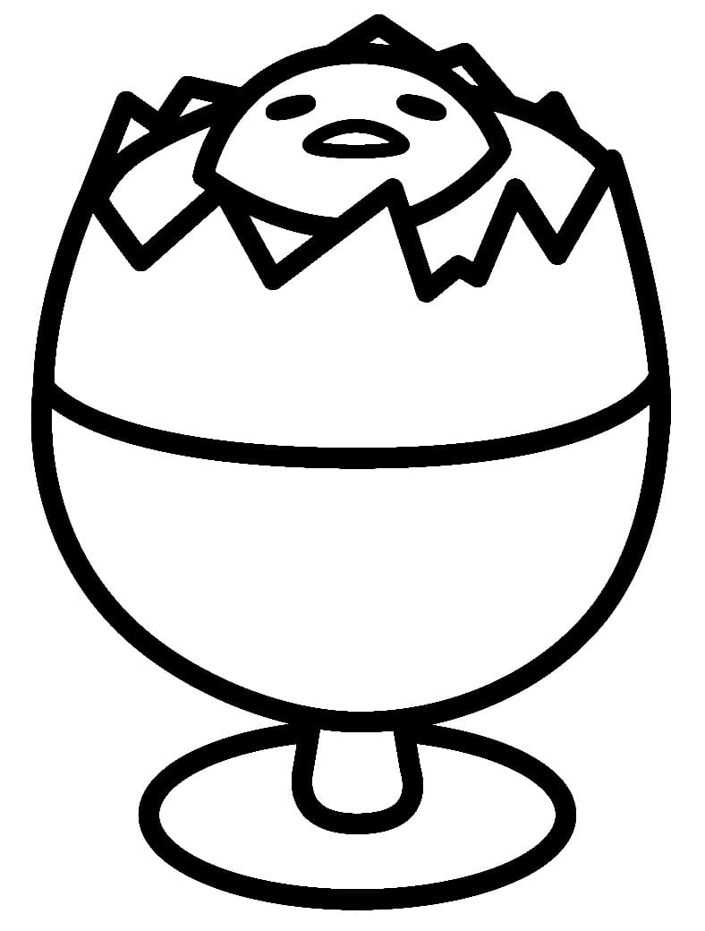 Gudetama cup coloring page