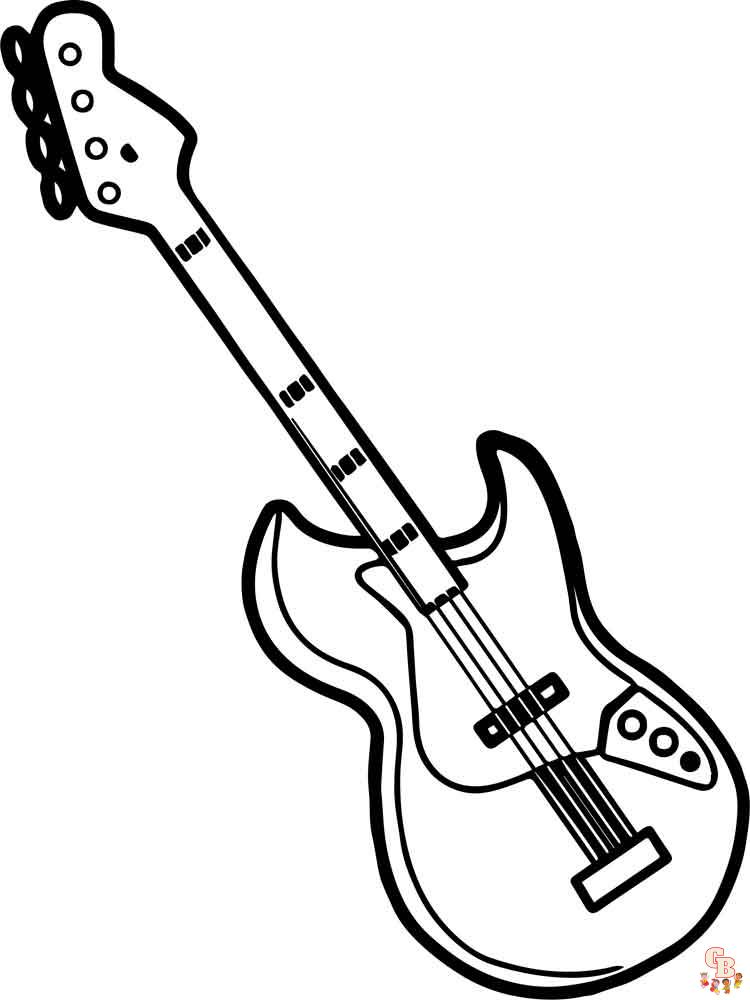 Guitar coloring pages free printable and easy coloring pages