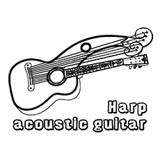 Top free printable guitar coloring pages online